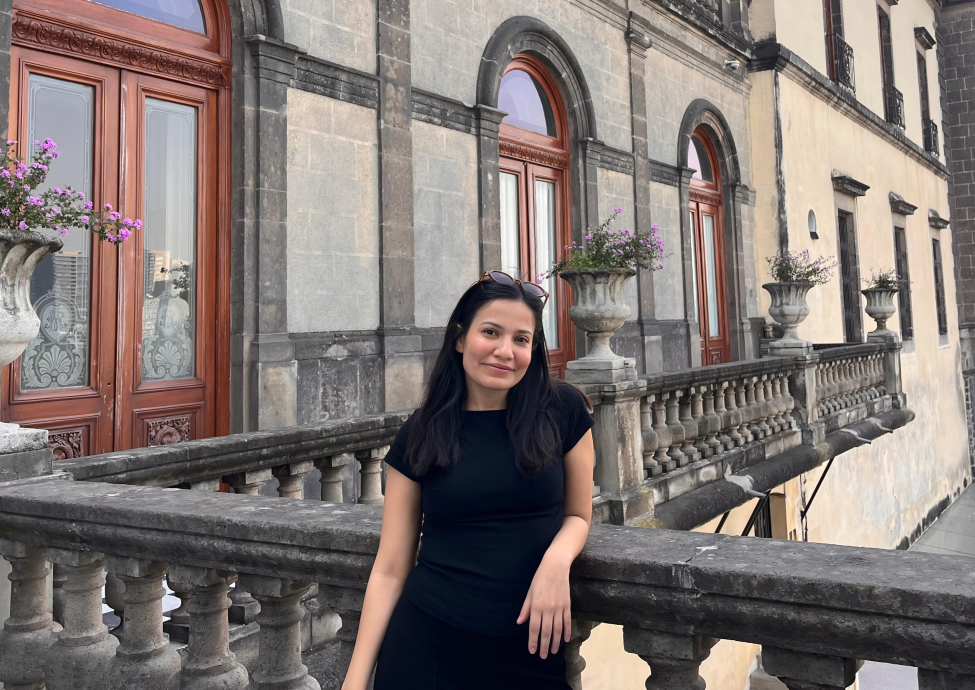 Martinez pictured at Chapultepec Castle in Mexico City.